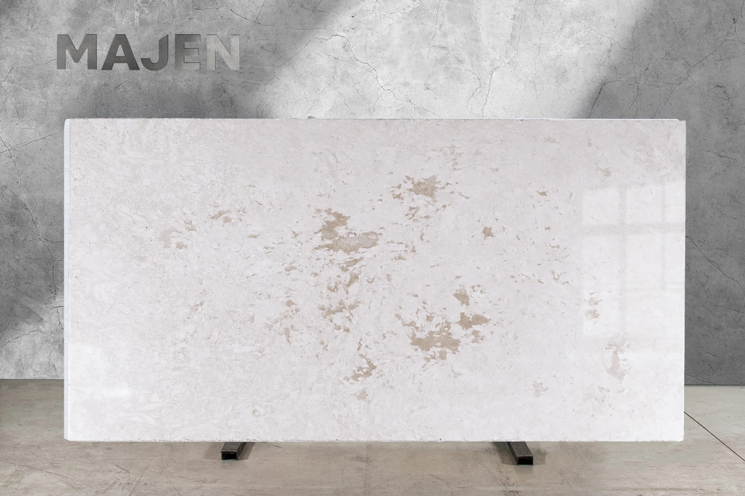 Light Filled Polished Cross Cut Travertine Slabs