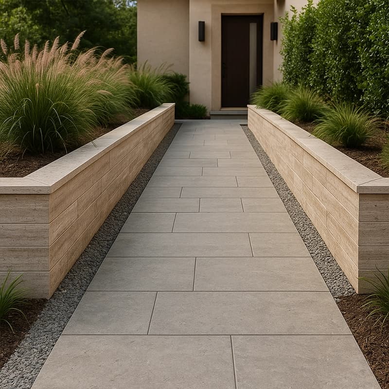   Antico Filled Brushed Vein Cut Travertine Slabs 4