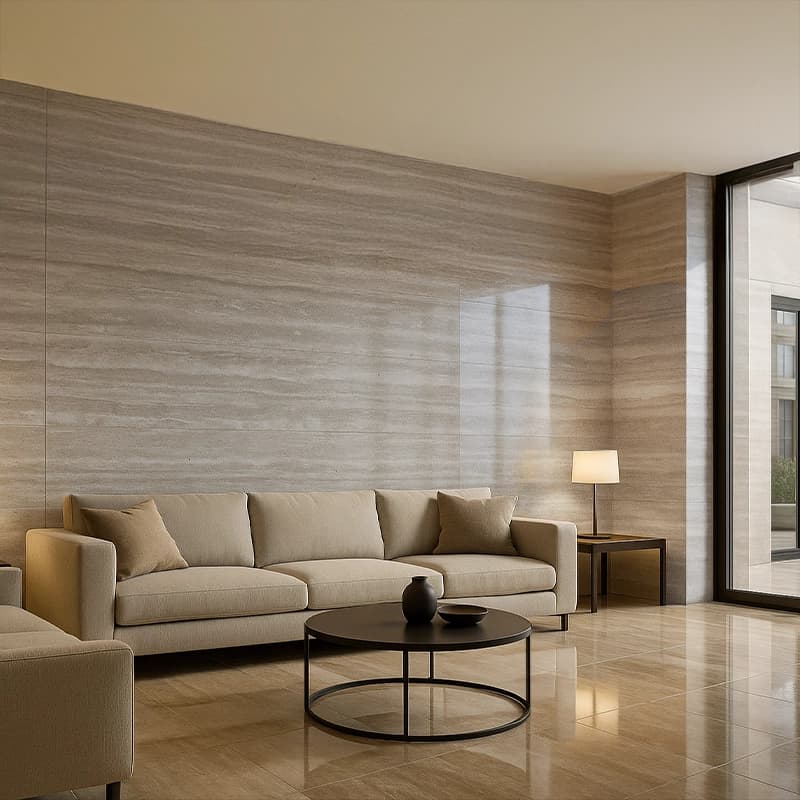  Antico Dolgulu Parlatılmış Damarlı Traverten Plakalar 2