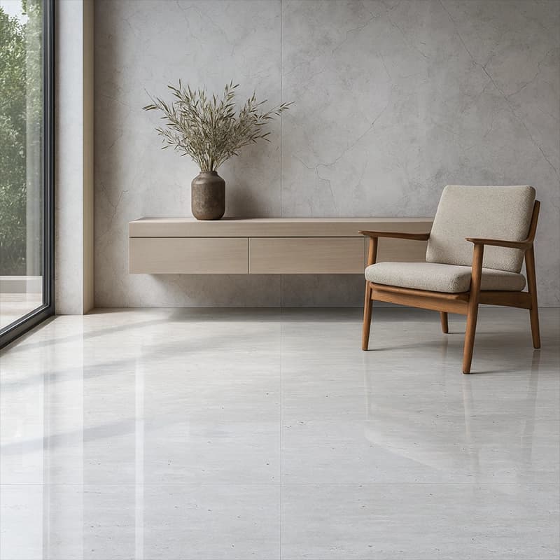 Ivory Dolgusuz Cilalı Cross Cut Traverten Plakalar 3