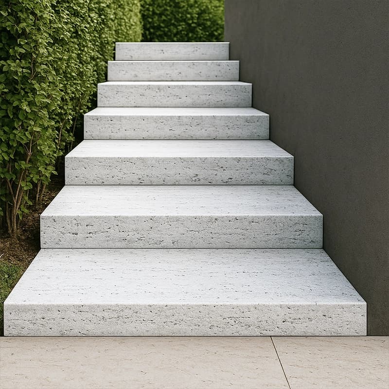 Ivory Dolgusuz Eskitilmiş Vein Cut Traverten Plakalar 4