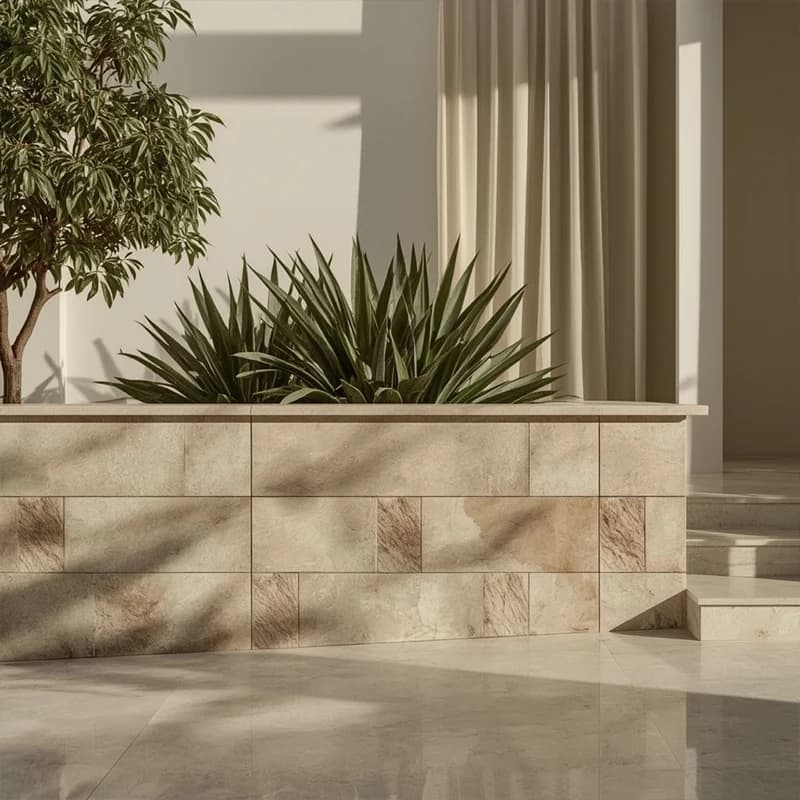 Light travertine blocks 4