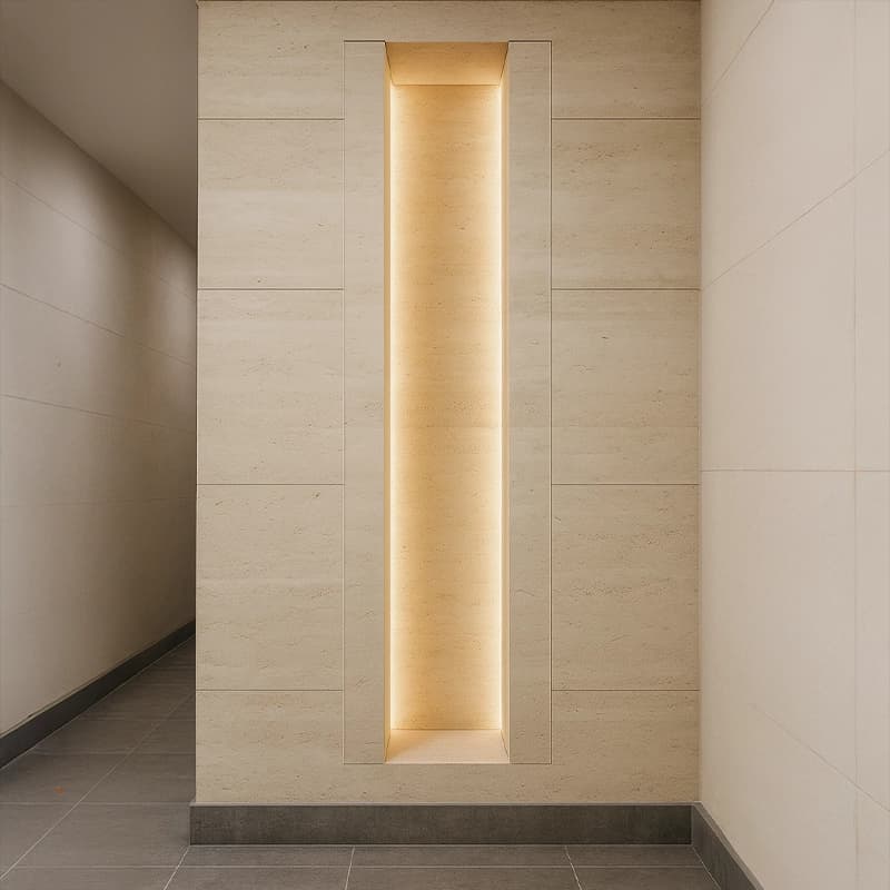 Light Filled Tumbled Vein Cut Travertine Slabs 2