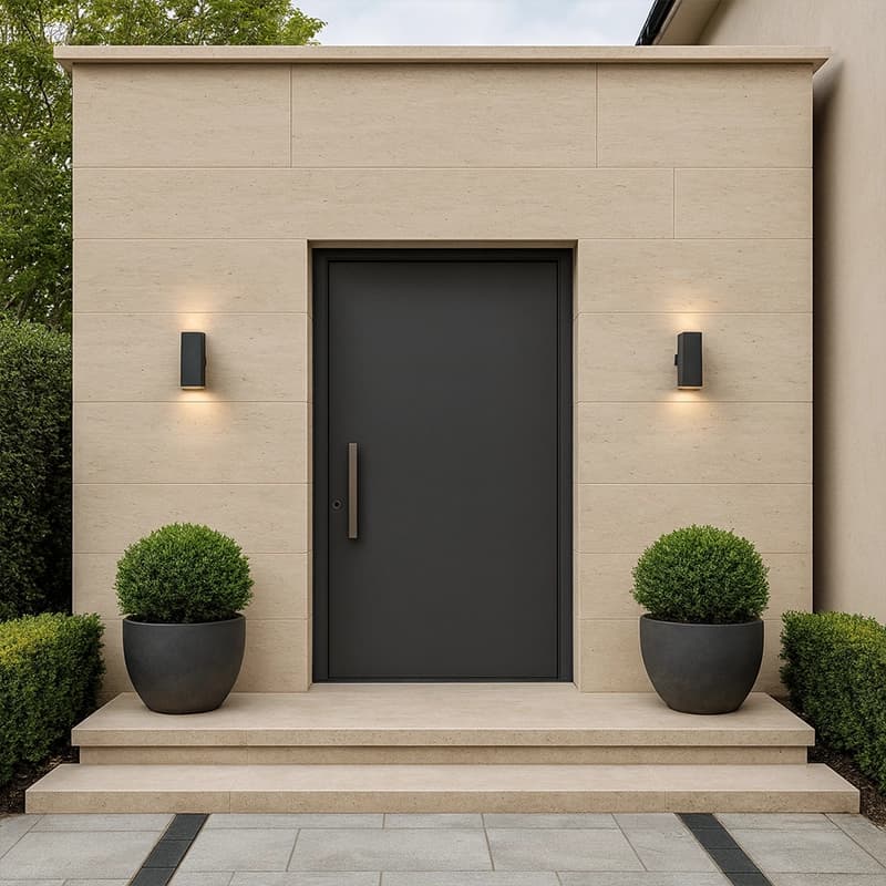  Light Dolgusuz Fırçalı Vein Cut Traverten Plakalar 4