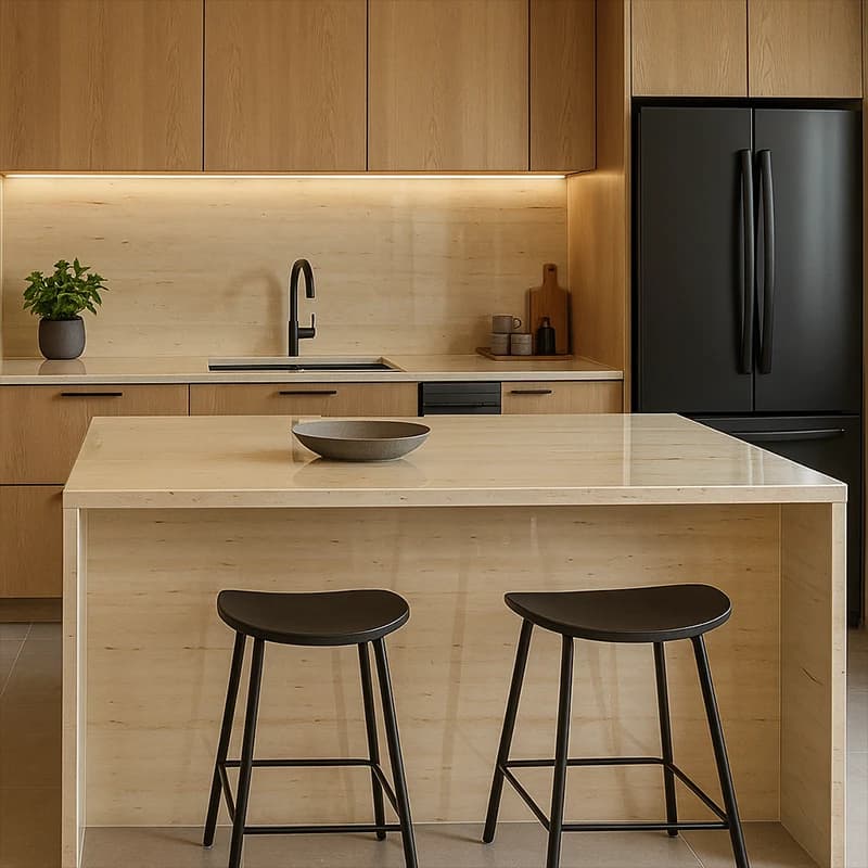  Light Dolgusuz Parlatılmış Damarlı Traverten Plakalar 2