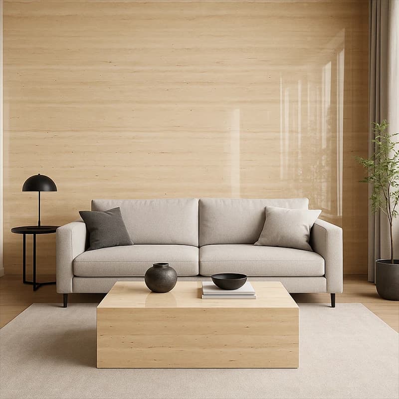  Light Dolgusuz Parlatılmış Damarlı Traverten Plakalar 3