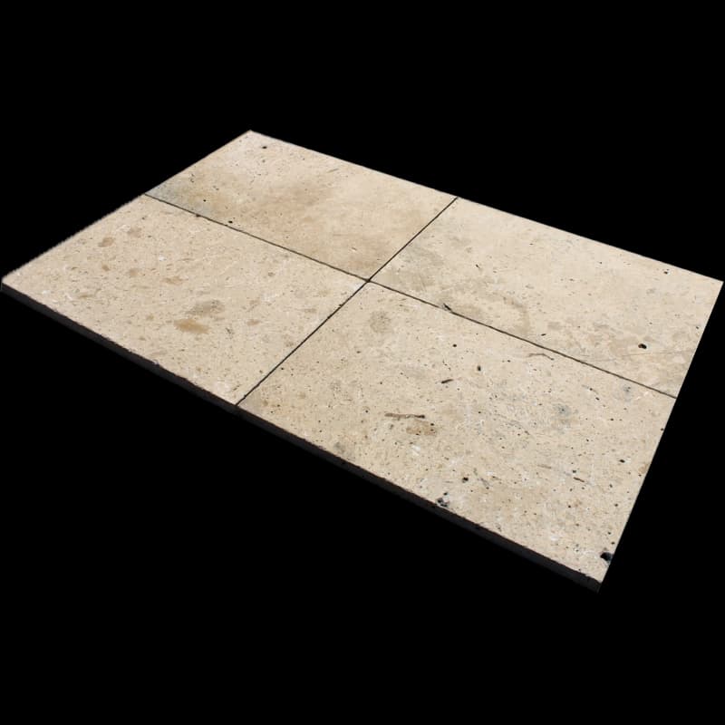 Tumbled travertine tile rounded edges