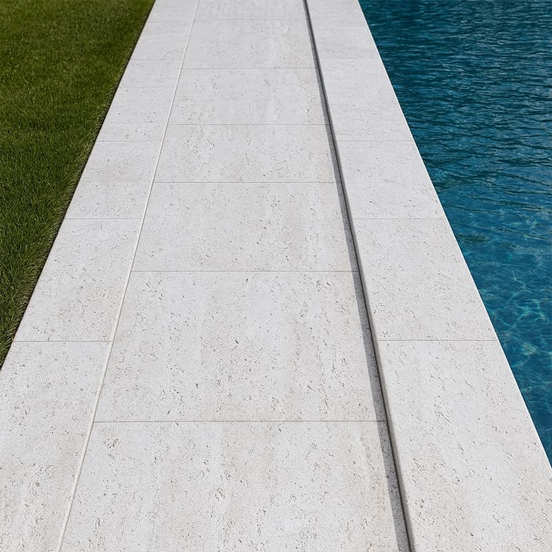 Ivory Dolgulu Eskitilmiş Cross Cut Traverten Plakalar 2