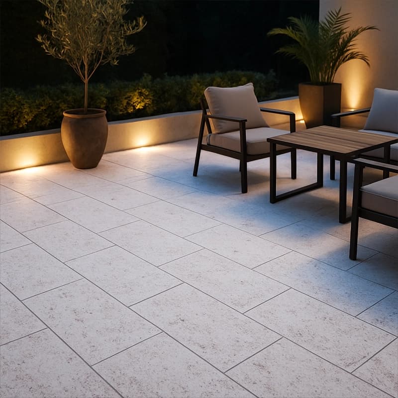 Ivory Dolgusuz Honlanmış Cross Cut Traverten Plakalar 4