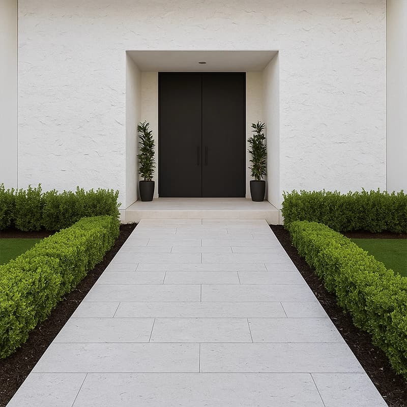 Ivory Dolgusuz Fırçalı Vein Cut Traverten Plakalar 4