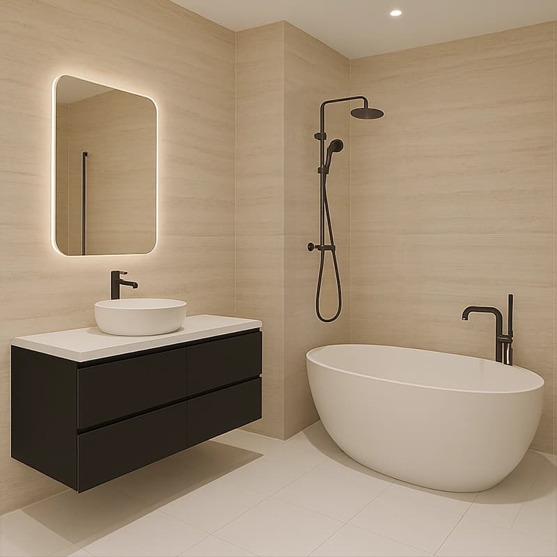 Light Filled Honed Cross Cut Travertine Slabs 2