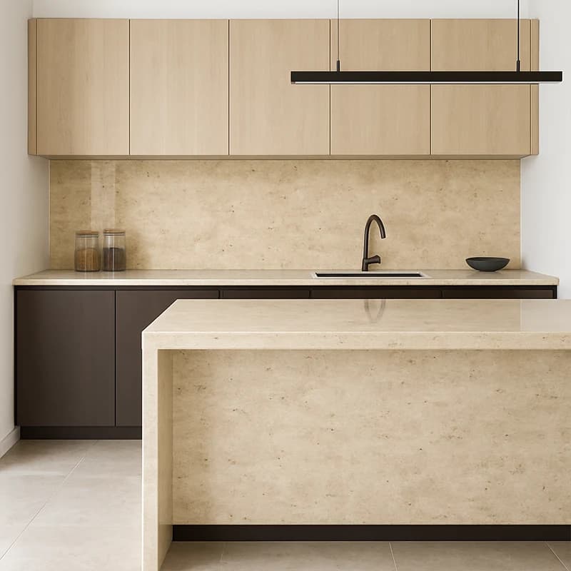 Light Dolgusuz Cilalı Cross Cut Traverten Plakalar 2