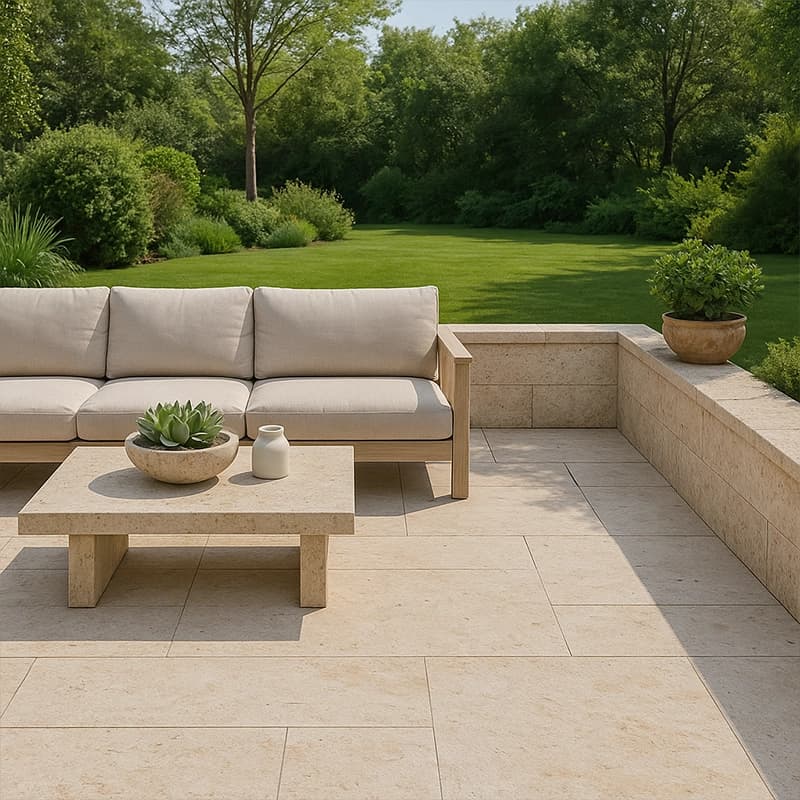 Light Unfilled Natural Vein Cut Travertine Slabs 2